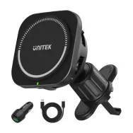 Ładowarka samochodowa Unitek 38W P1403A - MagSafe, USB-A, USB-C