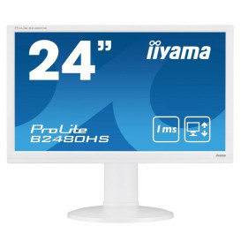 Monitor iiyama ProLite B2480HS B2480HS-W2 - 23,6"/1920x1080 (Full HD)/60Hz/TN/1 ms/pivot/Biały