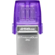 Pendrive Kingston DataTraveler microDuo 3C Gen3 256 GB DTDUO3CG3/256GB - Kolor srebrny, Fioletowy | Sklep ITnes.pl - IT for BUSI