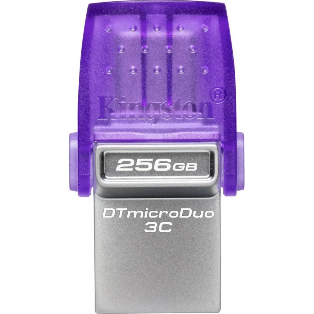Pendrive Kingston DataTraveler microDuo 3C Gen3 256 GB DTDUO3CG3/256GB - Kolor srebrny, Fioletowy | Sklep ITnes.pl - IT for BUSI
