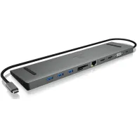 Stacja dokująca ICY BOX USB-C IB-DK2106-C - 3x USB-A 3.0, 1x USB-C 3.0, 1x VGA, 2x HDMI, RJ-45, Audio, Czytnik kart SD i microSD