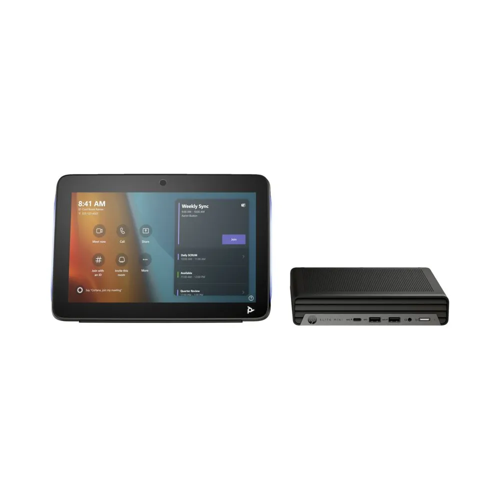 Zestaw do wideokonferencji HP Poly Studio Base Kit G9 Plus for Microsoft Teams HP Mini IP PC w/TC10 A3LU8AA