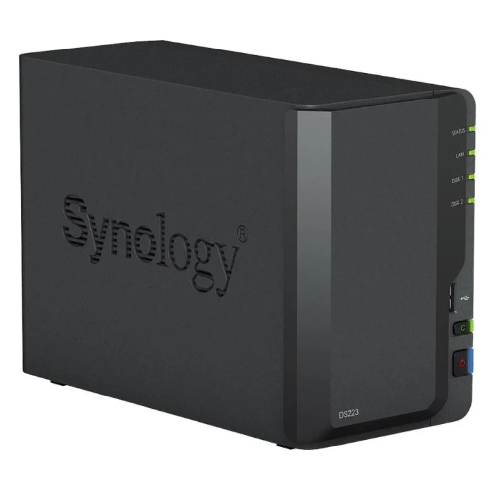 Serwer NAS Synology Desktop Value DS223B2 - Tower/Realtek RTD1619B/2 GB RAM/28 TB/2 wnęki/hot-swap