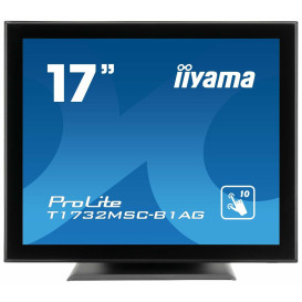 Monitor iiyama ProLite T1732MSC-B1AG - 17"/1280x1024 (SXGA)/75Hz/5:4/TN/5 ms/pivot/dotykowy/Czarny