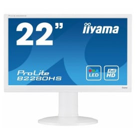 Monitor iiyama ProLite B2280HS B2280HS-W1 - 21,5"/1920x1080 (Full HD)/76Hz/TN/5 ms/pivot/Biały