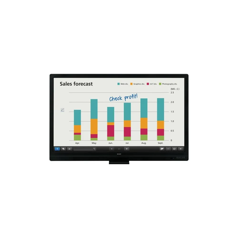 Monitor Sharp PN-65SC1 PN-6565SC1, 65", 1920x1080 (FHD), a-Si TFT, 6,5 ms, MT, Czarny | Sklep ITnes.pl, IT for BUSINESS