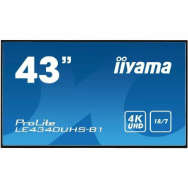 Monitor iiyama ProLite Non Touch LFD LE4340UHS-B1 - 42,5"/3840x2160 (4K)/60Hz/AMVA3/8,5 ms/Czarny