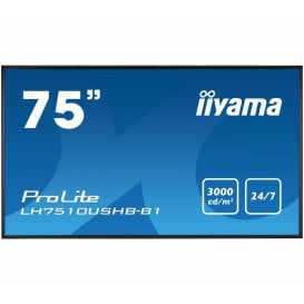 Monitor iiyama ProLite Non Touch LFD LH7510USHB-B1 - 75"/3840x2160 (4K)/60Hz/IPS/8 ms/Czarny