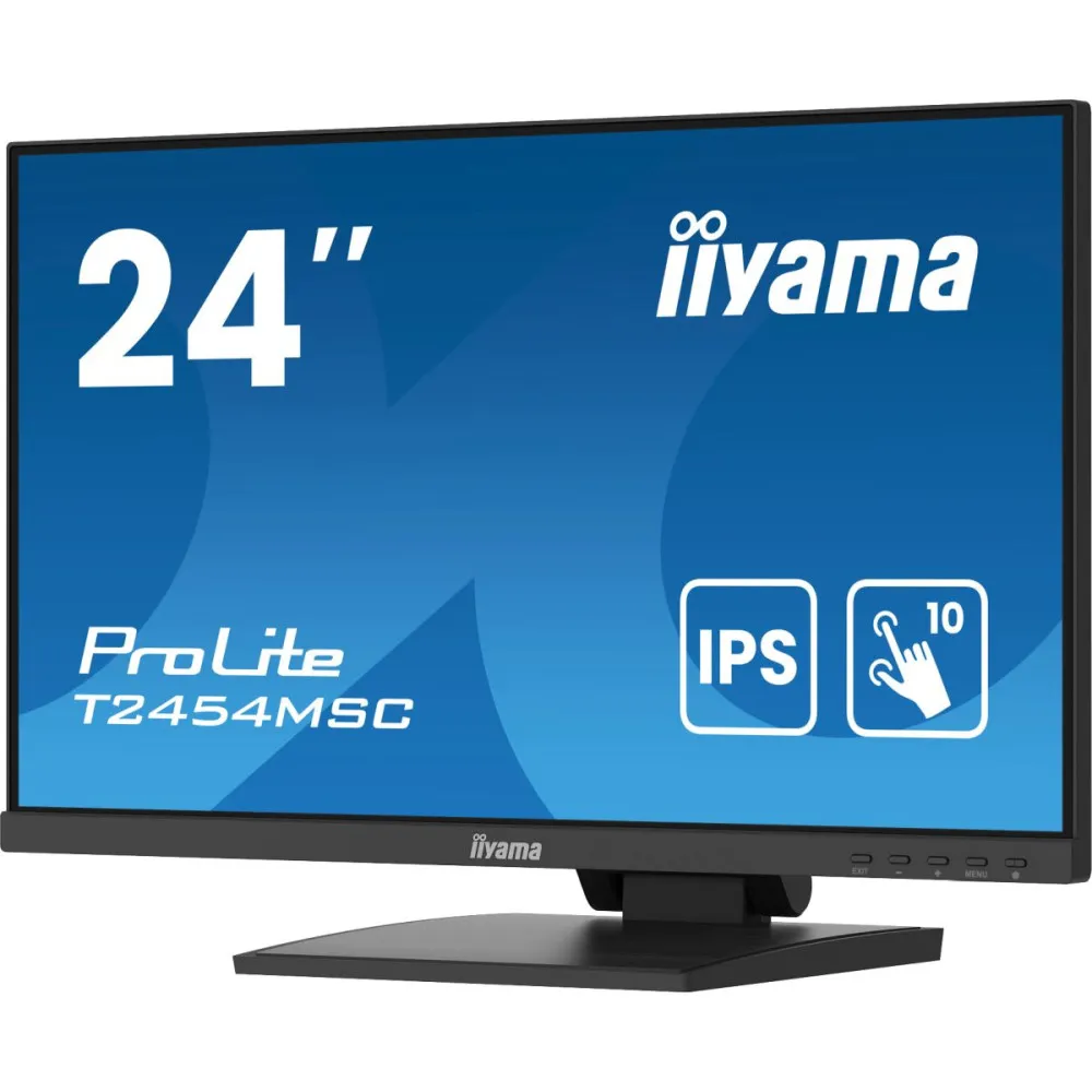 Monitor iiyama ProLite T2454MSC-B2AG - 23,8"/1920x1080 (Full HD)/75Hz/IPS/4 ms/dotykowy/Czarny
