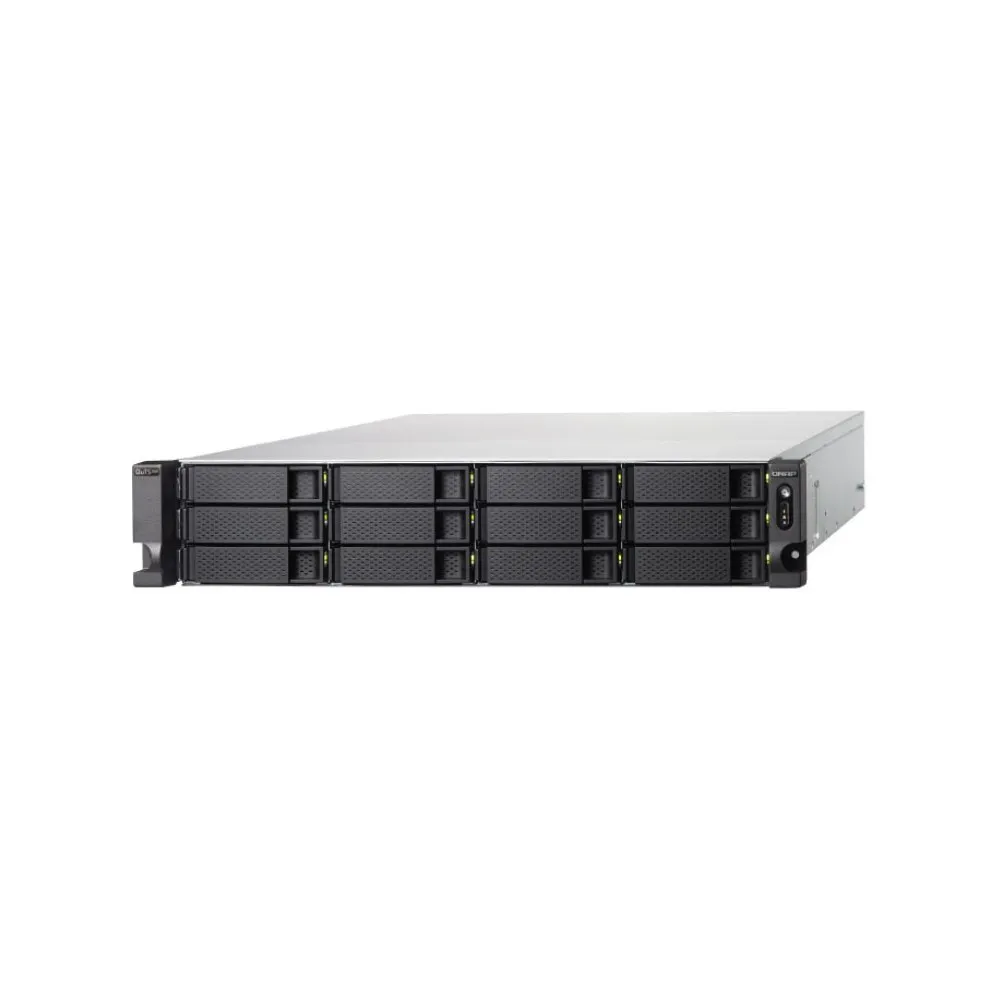 Serwer NAS QNAP Rack TS-H1283XU-RP-E2136-9SZQ - Rack (1U)/Intel Xeon E-2136/32 GB RAM/24 TB/12 wnęk/hot-swap