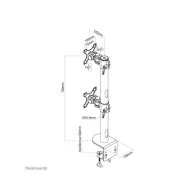 Uchwyt biurkowy do monitora Neomounts by Newstar Flat Screen Desk Mount 17-49" FPMA-D960DVBLACKPLUS - Czarny