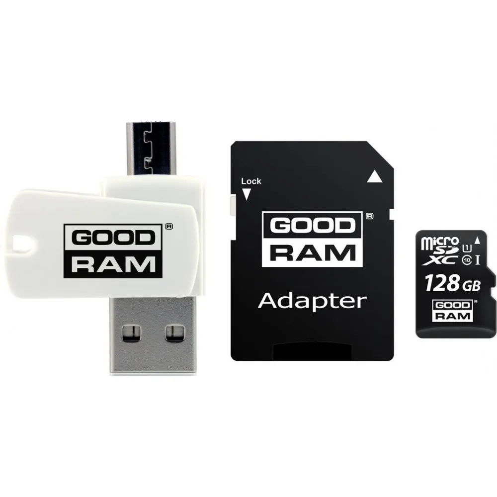 Karta pamięci GoodRam All in One MicroSDXC 128 GB Class 10 M1A4-1280R12 - Czarna, Biała | Sklep ITnes.pl - IT for BUSINESS
