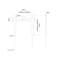 Uchwyt ścienny Neomounts by Newstar Flat Screen Wall Mount LED-W400BLACK - Czarny