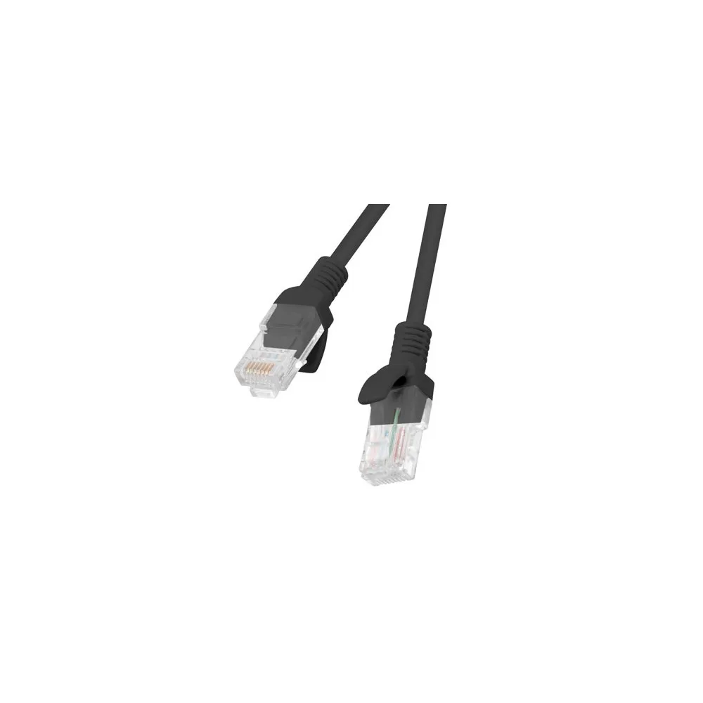 Patchcord Lanberg PCF6A-10CU-0050-BK, kat. 6A, S|FTP, 0.5m, czarny, CU | Sklep ITnes.pl, IT for BUSINESS