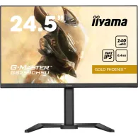 Monitor iiyama G-MASTERGB2590HSU-B5, 24,5", 1920x1080 (FHD), 240Hz, Fast IPS, FreeSync, HDR, 0,400 ms, pivot, Czarny | Sklep ITn
