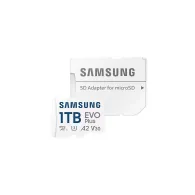 Karta pamięci Samsung EVO Plus microSD 1TB MB-MC1T0SA/EU - SD Adapter, UHS-I U3, Odczyt do 160 MB|s