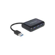 Delock 62440 HUB USB 3.0 DELOCK 3-PORTY +PORT GIGABIT LAN AKTYWNY+ZASILACZ CZARNY | Sklep ITnes.pl - IT for BUSINESS