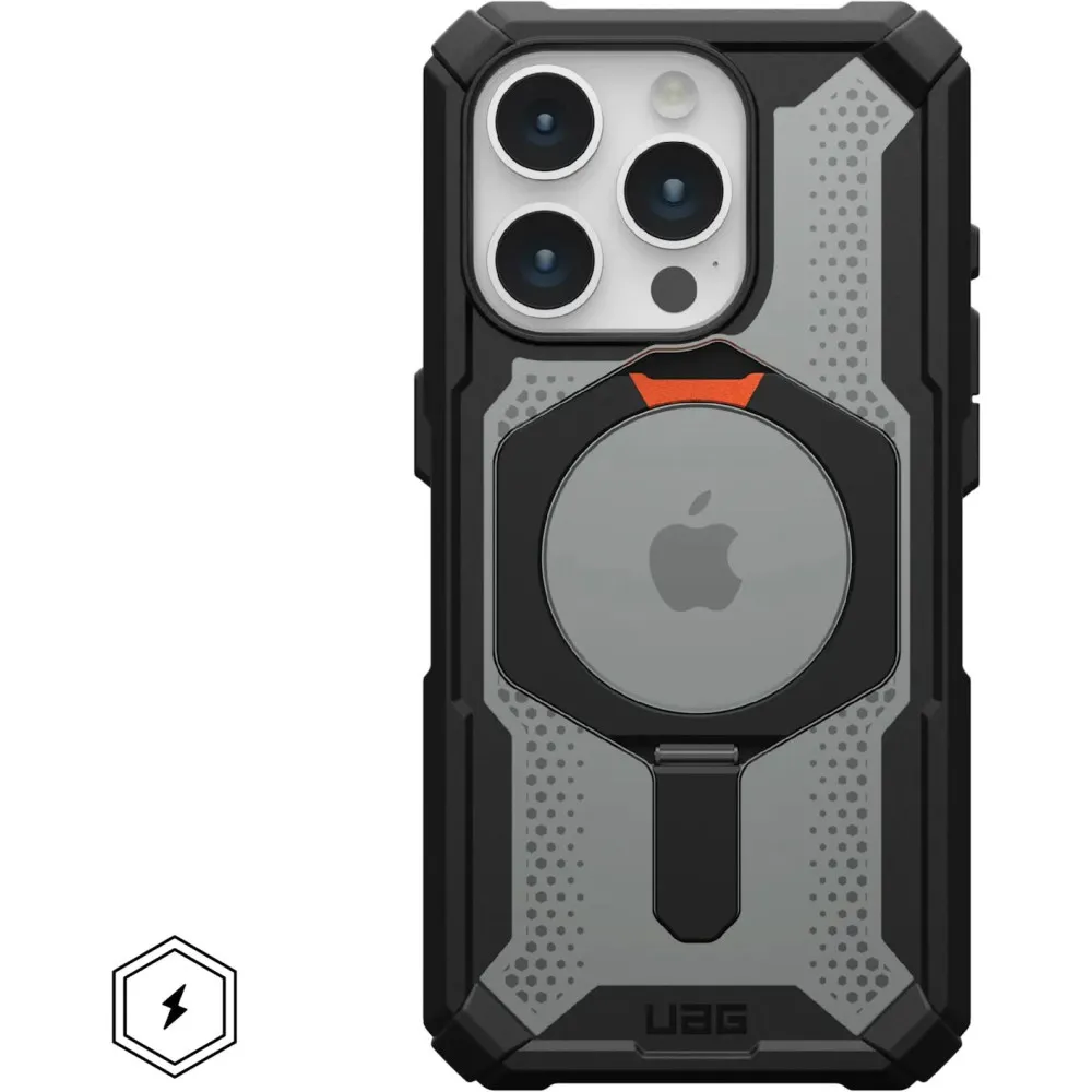 Etui ochronne na smartfon UAG Plasma XTE Kickstand do iPhone 15 Pro z MagSafe 114442114097, Czarne, Pomarańczowe | Sklep ITnes.p