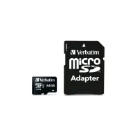 Karta pamięci Verbatim Premium MicroSDXC 64GB + adapter 44084, Class 10 UHS-I|U1, Czarna | Sklep ITnes.pl, IT for BUSINESS