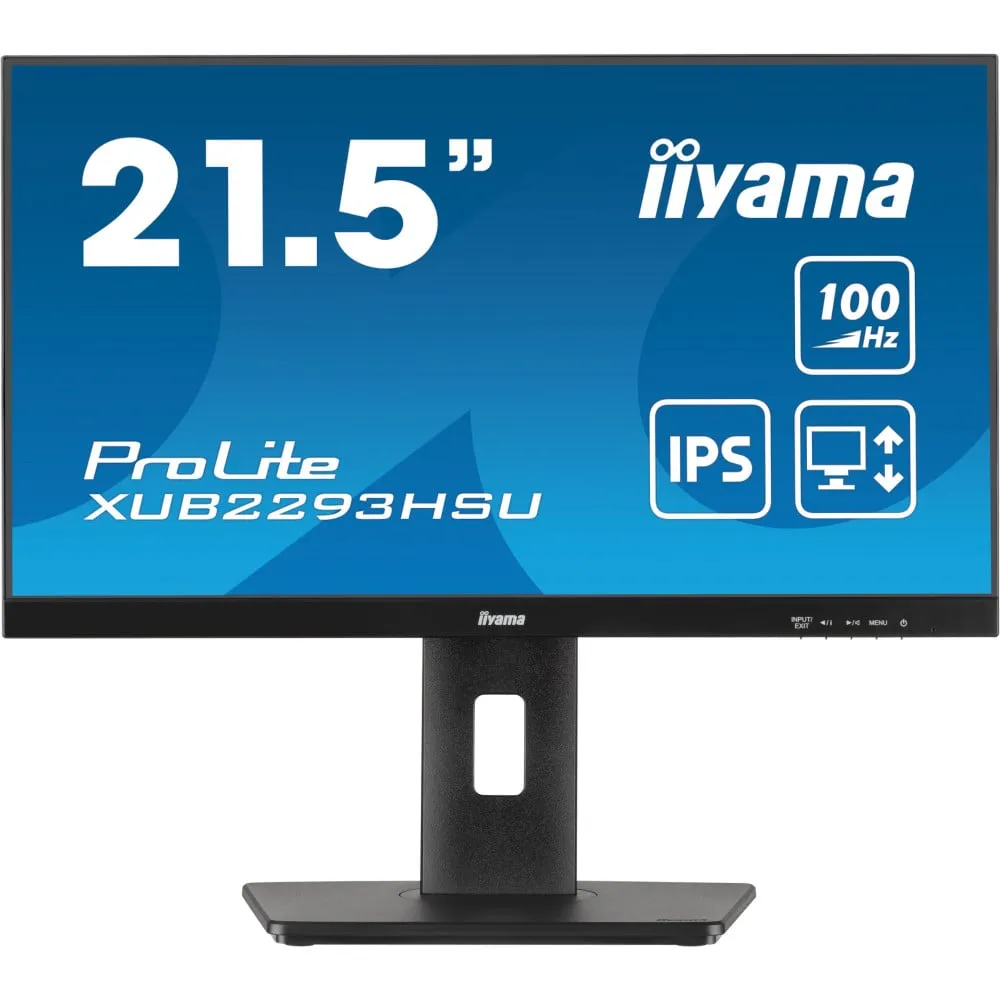 Monitor iiyama ProLite XUB2293HSU-B7, 21,5", 1920x1080 (FHD), 100Hz, IPS, 1 ms, pivot, Czarny | Sklep ITnes.pl, IT for BUSINESS