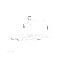 Uchwyt na klawiaturę i myszkę Neomounts by Newstar Keyboard and Mouse Holder KEYB-V200BLACK - VESA 75x75, 100x100, 65 cm, Czarny