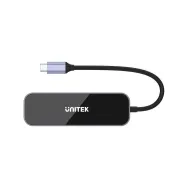 Stacja dokująca Unitek USB-C 3.1 RJ-45 3xUSB-A HDMI 4KD1084A, Kolor srebrny, Czarna | Sklep ITnes.pl, IT for BUSINESS