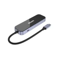 Stacja dokująca Unitek USB-C 3.1 RJ-45 3xUSB-A HDMI 4KD1084A, Kolor srebrny, Czarna | Sklep ITnes.pl, IT for BUSINESS