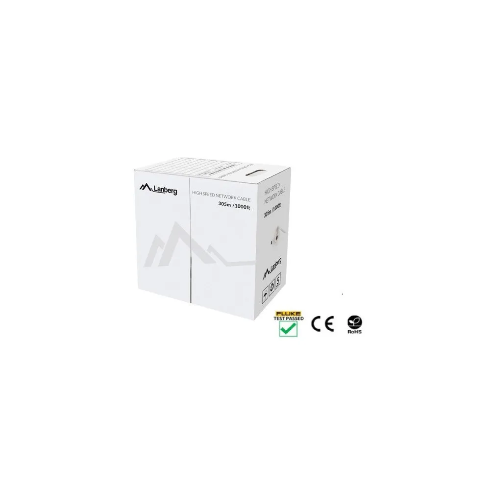 Kabel LAN UTP Lanberg LCU5-12CU-0305-S, kat. 5E, 305m, kolor szary, CU | Sklep ITnes.pl, IT for BUSINESS