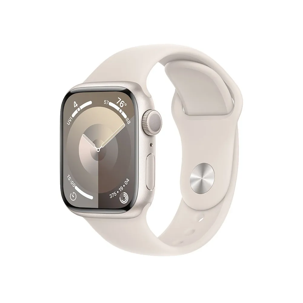 Smartwatch Apple Watch 9 MR8T3QP/A - 41mm GPS aluminium księżycowa poświata z paskiem sportowym księżycowa poświata, S|M
