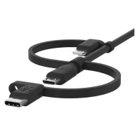 Kabel Belkin Universal Cable USB-A, USB-C, Micro-USB, Lightning CAC001BT1MBK - zdjęcie poglądowe 3