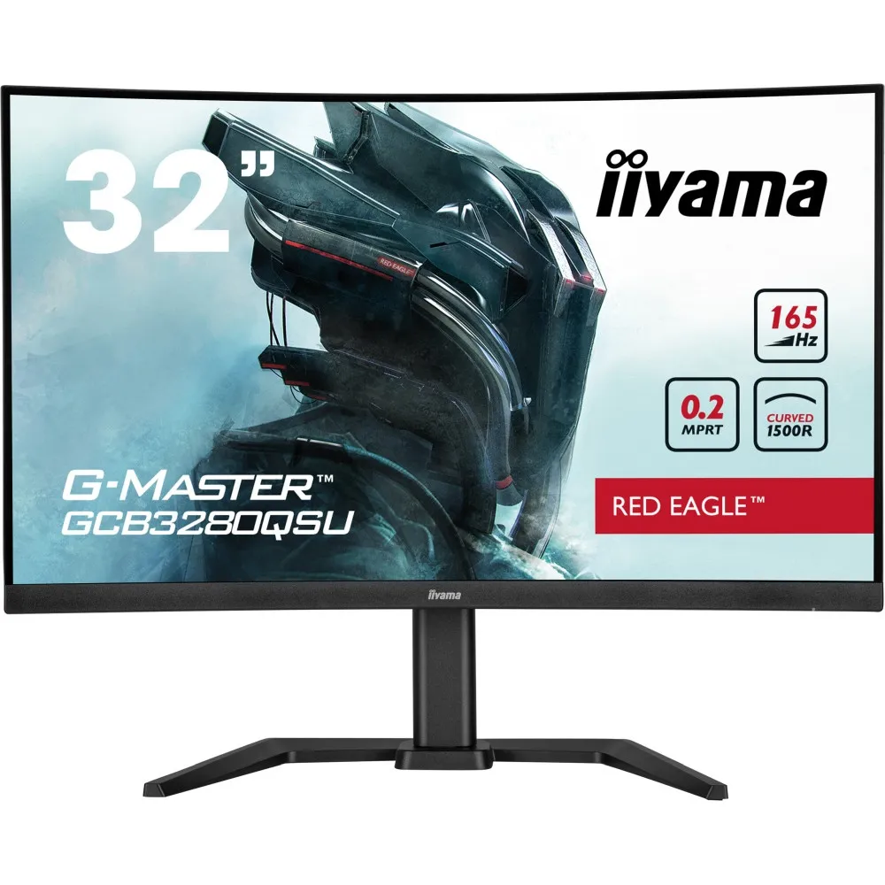 Monitor iiyama G-MASTER GCB3280QSU-B1, 31,5", 2560x1440 (QHD), 165Hz, zakrzywiony, VA, FreeSync, HDR, 0,200 ms, Czarny | Sklep I