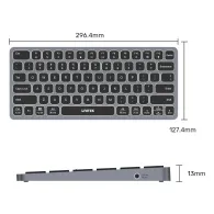 Replikator portów z klawiaturą Unitek 9in1 USB-C D1092A - 2xUSB-A 3.2, USB-C 100W, HDMI, Ausio, czytnik SD i microSD