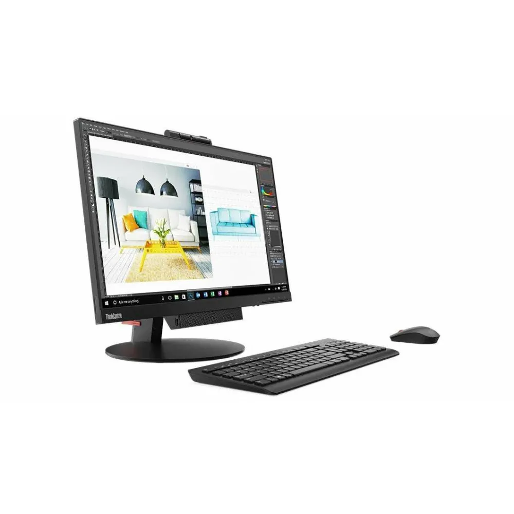 Monitor Lenovo ThinkCentre Tiny-in-One 24 10QXPAT1PB - 23,8"/1920x1080 (Full HD)/14 ms/dotykowy/Czarny - zdjęcie