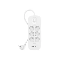 Listwa antyprzepięciowa Belkin SurgePlus SRB002VF2M - 6 gniazd schuko, USB-A, USB-C, 2 m