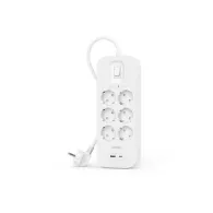 Listwa antyprzepięciowa Belkin SurgePlus SRB002VF2M - 6 gniazd schuko, USB-A, USB-C, 2 m