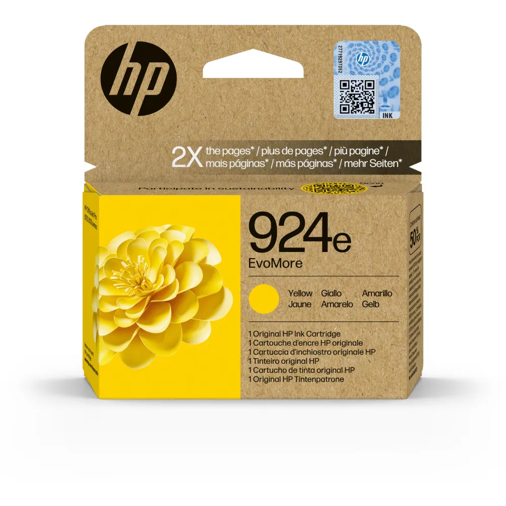 Tusz HP 924e Yellow 4K0U9NE - Oryginał