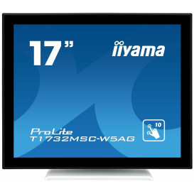 Monitor iiyama ProLite T1732MSC-W5AG - 17"/1280x1024 (SXGA)/75Hz/5:4/TN/5 ms/dotykowy/Biały