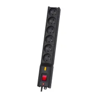 Listwa antyprzepięciowa Lestar - 6 gniazd, 1,5 m, Czarna - LX 610 G-A K.:CZ 1,5M | Sklep ITnes.pl - IT for BUSINESS