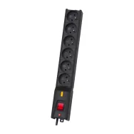 Listwa antyprzepięciowa Lestar - 6 gniazd, 1,5 m, Czarna - LX 610 G-A K.:CZ 1,5M | Sklep ITnes.pl - IT for BUSINESS