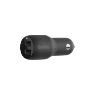 Ładowarka samochodowa Belkin Dual 24W + Lightning / USB-A Cable CCD001BT1MBK - 1m, Czarna | Sklep ITnes.pl - IT for BUSINESS