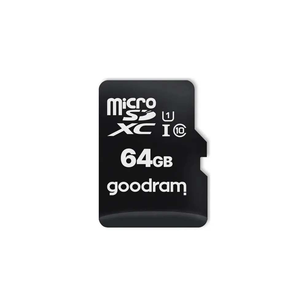 Karta pamięci GoodRAM microSD 64GB CL10 UHS I + adapter - Czarna - M1AA-0640R12 | Sklep ITnes.pl - IT for BUSINESS