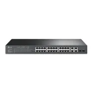 Switch zarządzalny TP-Link TL-SL2428P, Desktop 24 x LAN 10|100Mbps, 2 x 1Gbps RJ45, 2 x combo 1Gbps RJ45|SFP, PoE+ 250W, Omada S