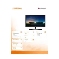 Monitor LG 22MP58VQ 22MP58VQ-P, 21,5", 1920x1080 (FHD), IPS, 5 ms, Czarny | Sklep ITnes.pl, IT for BUSINESS