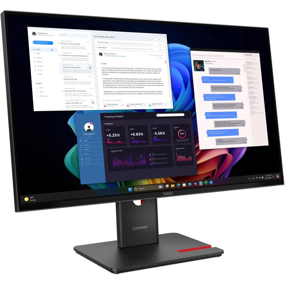 Zdjęcie monitora Lenovo ThinkVision T27UD-40 64AFGAT2EU