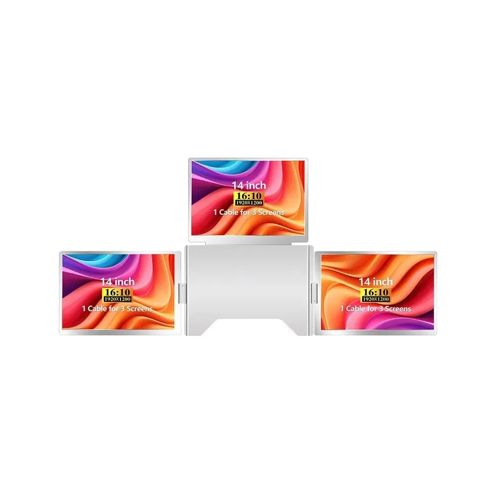 Zdjęcie produktu Monitor Extralink EX.21595 - 14"/1920x1200 (WUXGA)/16:10/IPS/USB-C/Srebrny