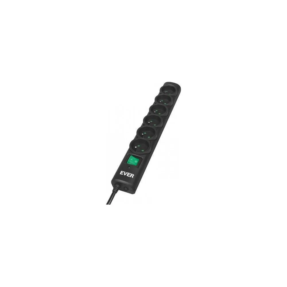 Listwa przeciwprzepięciowa Ever Optima 6 x UTE, 10 A, 5m, kolor czarny - T/LZ08-OPT050/0000 | Sklep ITnes.pl - IT for BUSINESS Listwa przeciwprzepięciowa Ever Optima 6 x UTE, 10 A, 5m, kolor czarny - T/LZ08-OPT050/0000 | Sklep ITnes.pl - IT for BUSINESS