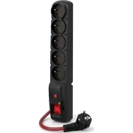Listwa antyprzepięciowa Acar F5 W2290 - 5 gniazd/3 m/Czarna | Sklep ITnes.pl - IT for BUSINESS