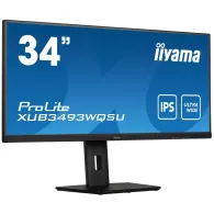Monitor iiyama ProLite XUB3493WQSU-B5, 34", 3440x1440 (UWQHD), 75Hz, 21:9, IPS, FreeSync, HDR, 4 ms, Czarny | Sklep ITnes.pl, IT