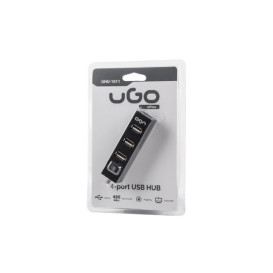 UGo UHU-1011 HUB USB 2.0 UGO 4-PORTY AKTYWNY Z WŁĄCZNIKIEM CZARNY