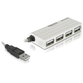 HUB USB Delock 4 x USB-A 2.0 87445 - 4 porty, Biały